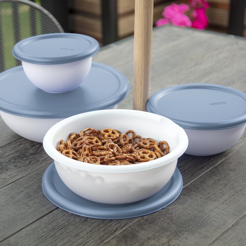 Sterilite White Bowl Set 4 pk