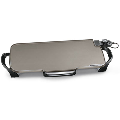 Presto 13.37 in. L X 26.12 in. W Ceramic Nonstick Surface Black Electric Griddle