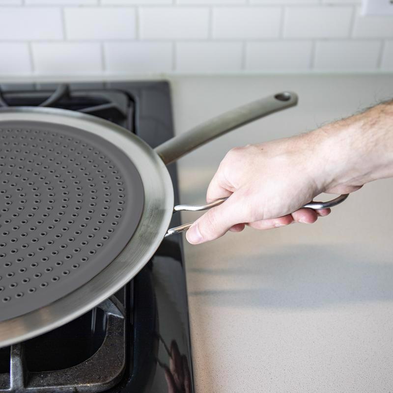 Tovolo Black/Silver Silicone/Stainless Steel Splatter Screen
