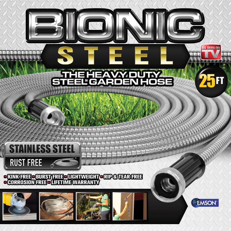 Bionic Steel Pro 5/8 in. D X 25 ft. L Heavy Duty Commercial Grade Garden Hose