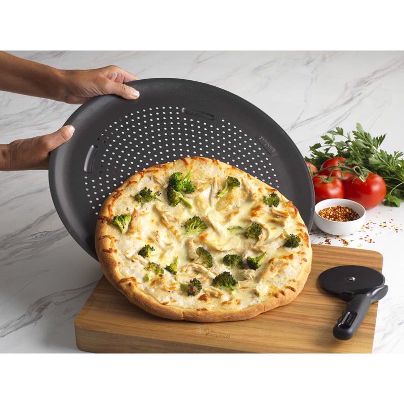 Good Cook Air Perfect 15.75 in. Pizza Pan Black