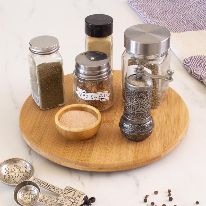 Totally Bamboo TB Home Brown 1 in. H X 10 in. D Bamboo Lazy Susan