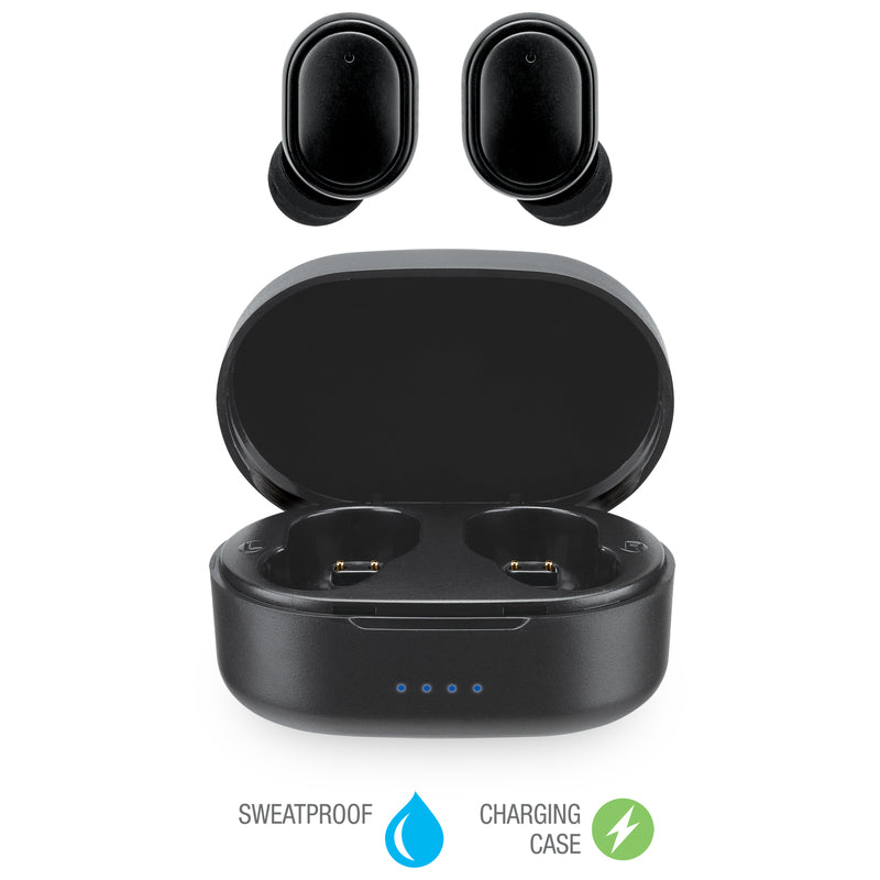 iLive Truly Wireless Bluetooth Sweatproof Earbuds w/Charging Case