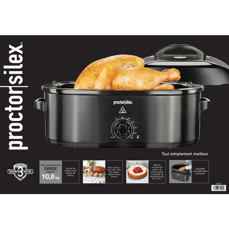 Proctor Silex Black Aluminized Steel 18 qt Electric Roaster