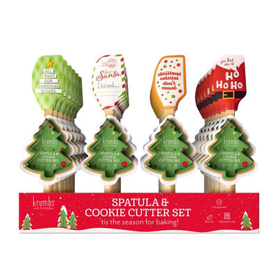 Krumbs Kitchen Spatula Christmas Cookie Cutter Set Multicolored