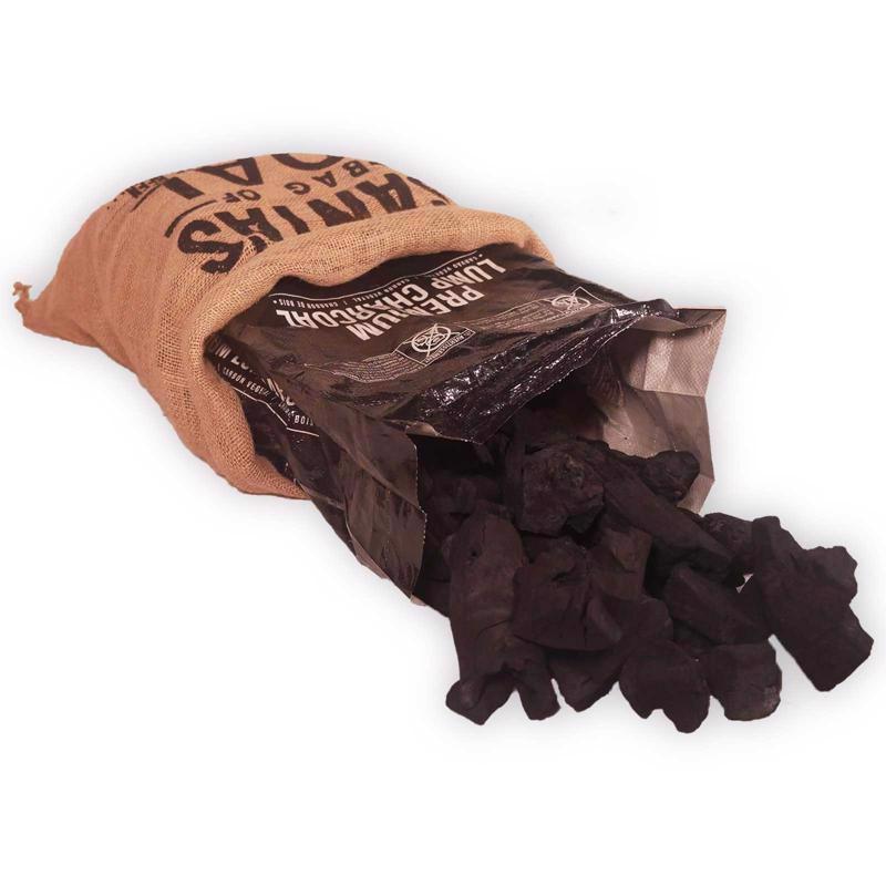 FOGO Burlap Brown Santa's Bag of Coal Gift Bag