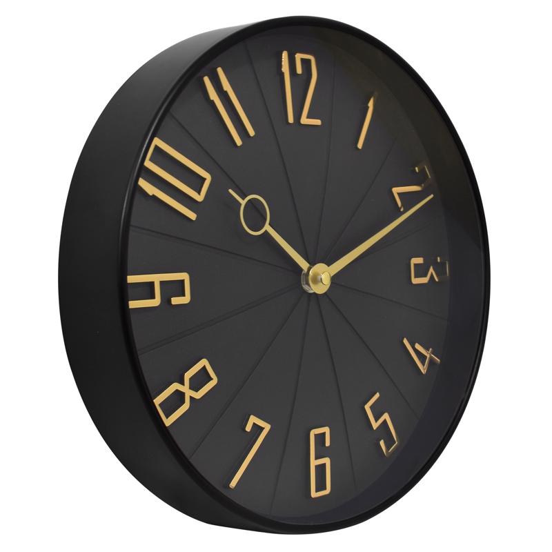 Westclox 12 in. L X 12 in. W Indoor Modern Analog Wall Clock Glass/Plastic Black