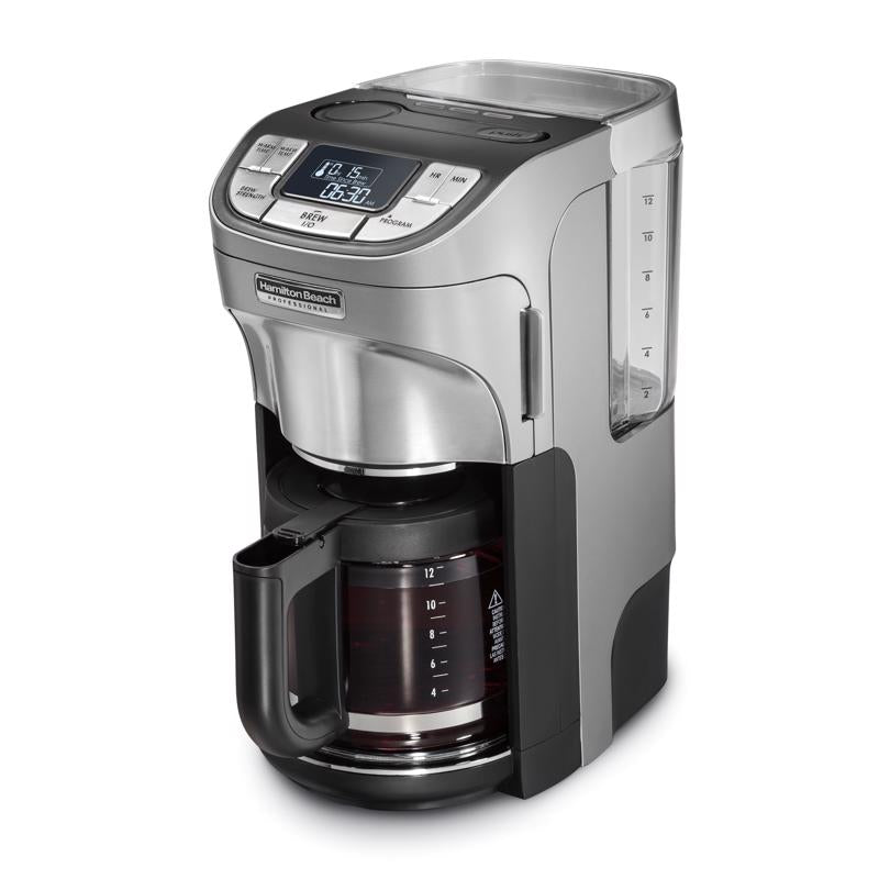 Hamilton Beach 12 cups Black/Silver Coffee Maker