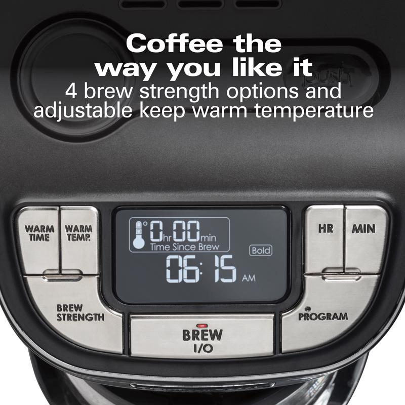 Hamilton Beach 12 cups Black/Silver Coffee Maker