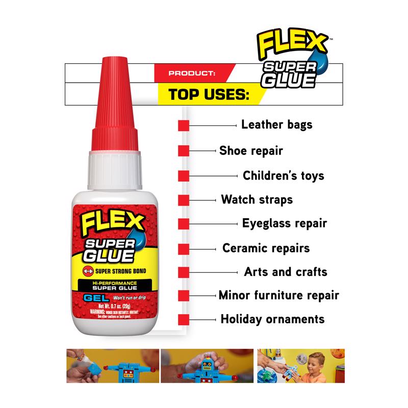 Flex Seal Family of Products Flex Super Glue High Strength Clear Super Glue 20 gm