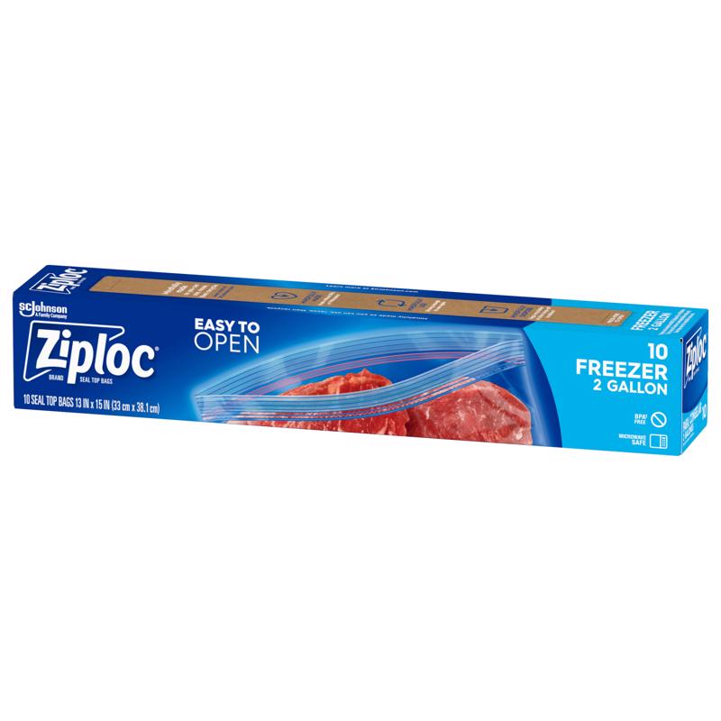 Ziploc 2 gal Clear Freezer Bag 10 pk