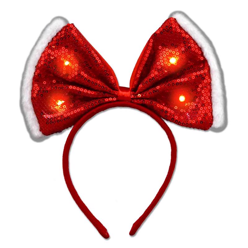 Magic Seasons Christmas Bow Sequence Headband