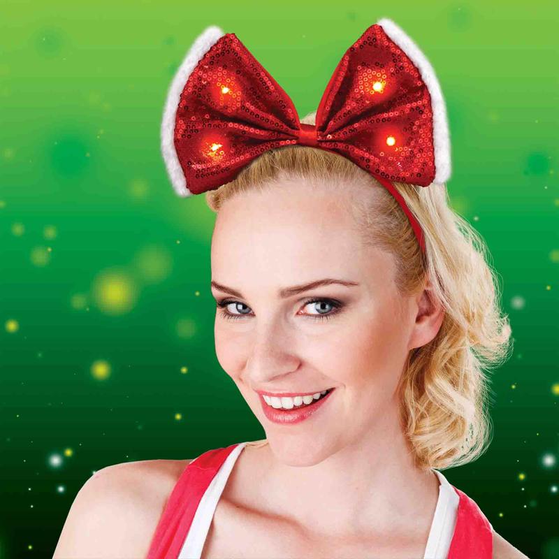 Magic Seasons Christmas Bow Sequence Headband