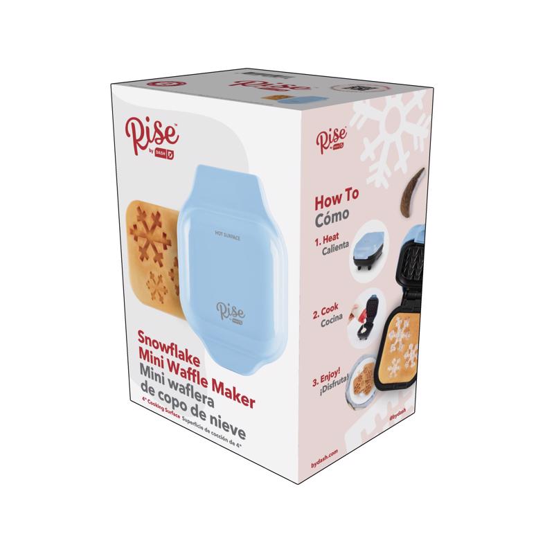 Rise by Dash 1 waffle Gloss Blue Plastic Waffle Maker