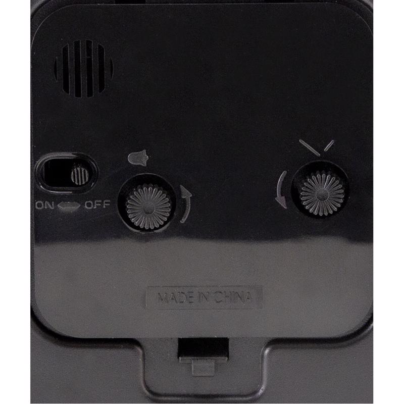 Crosley 5 in. Black Alarm Clock Analog Battery Operated