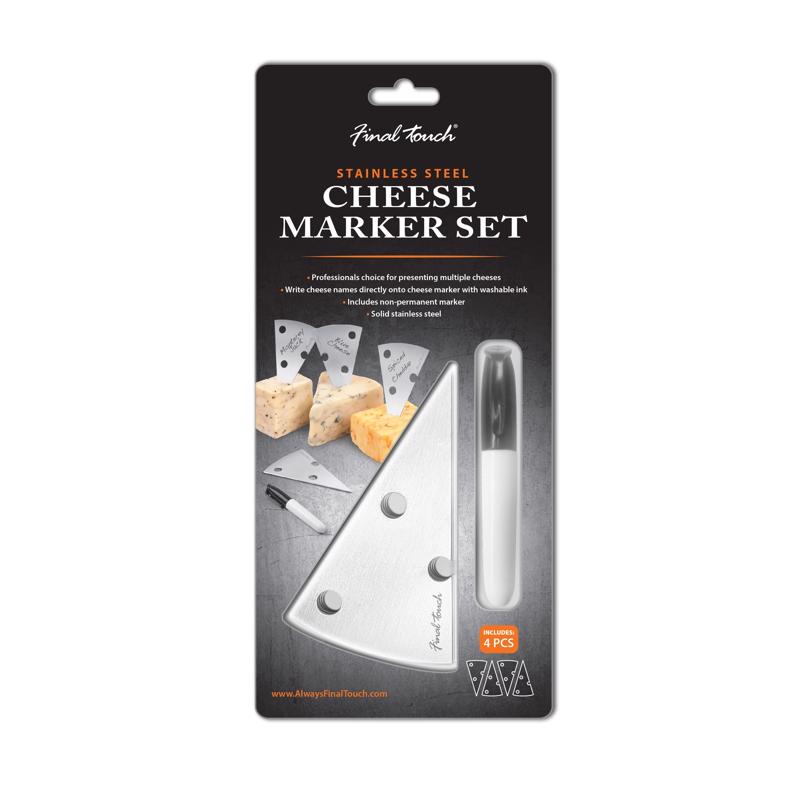 Final Touch Silver Plastic/Stainless Steel Cheese Marker Set