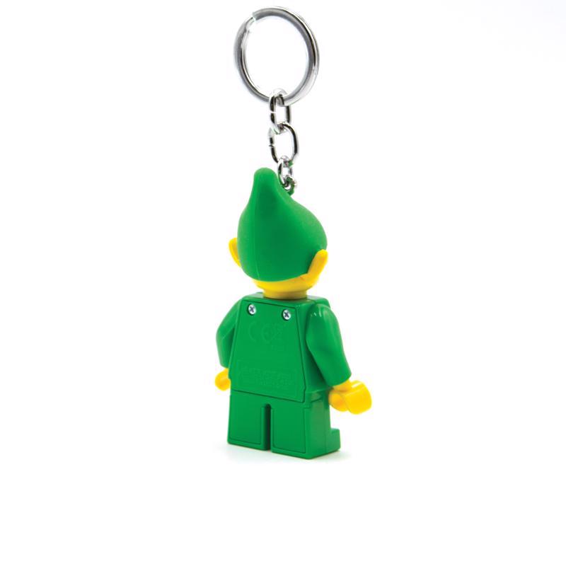 LEGO Minifigures Plastic Green/Yellow Elf Keychain w/LED Light