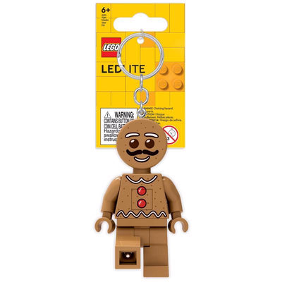 LEGO Minifigures Plastic Brown Gingerbread Man Keychain w/LED Light