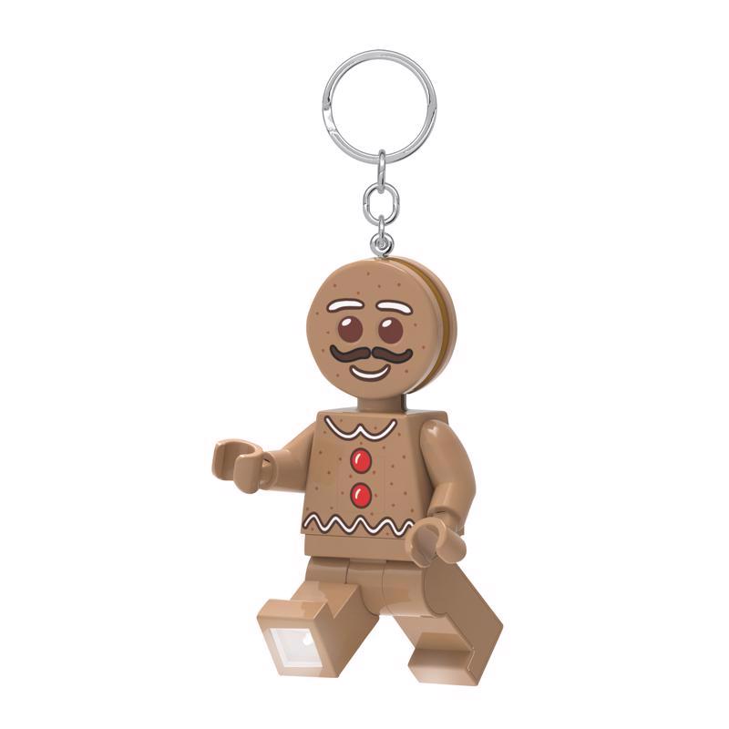 LEGO Minifigures Plastic Brown Gingerbread Man Keychain w/LED Light