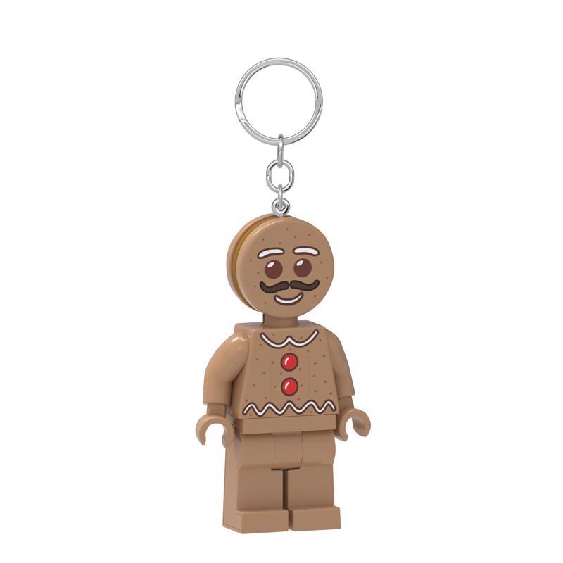 LEGO Minifigures Plastic Brown Gingerbread Man Keychain w/LED Light