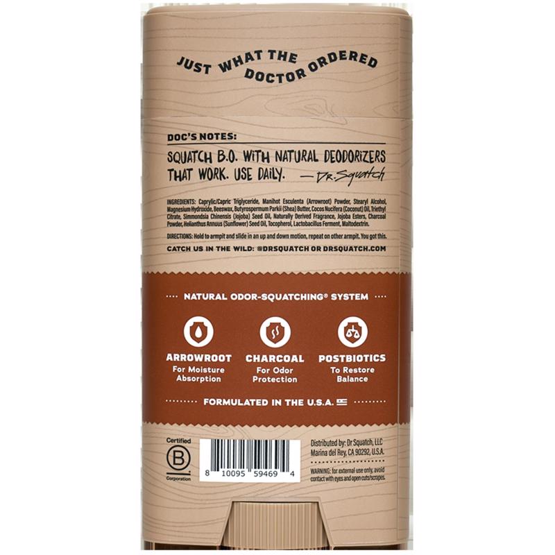 Dr. Squatch Wood Barrel Bourbon Deodorant 2.65 oz