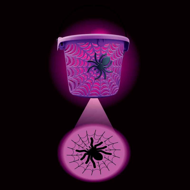 Magic Seasons Halloween Spider Web LED Projection Bucket