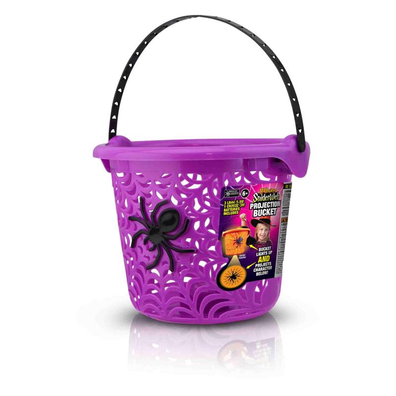 Magic Seasons Halloween Spider Web LED Projection Bucket