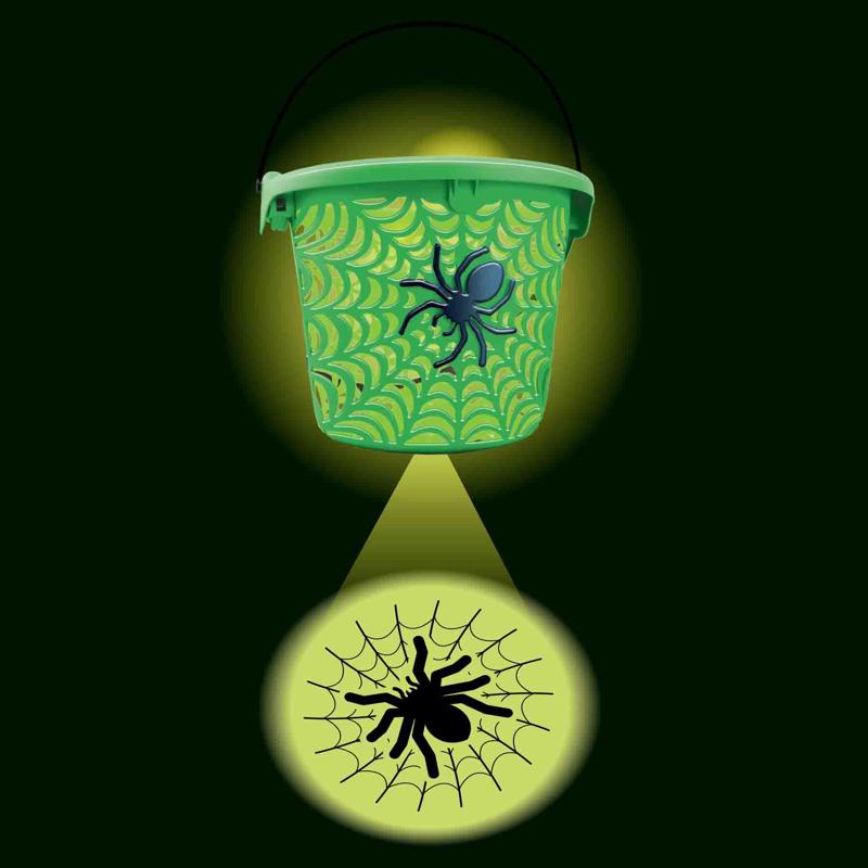 Magic Seasons Halloween Spider Web LED Projection Bucket