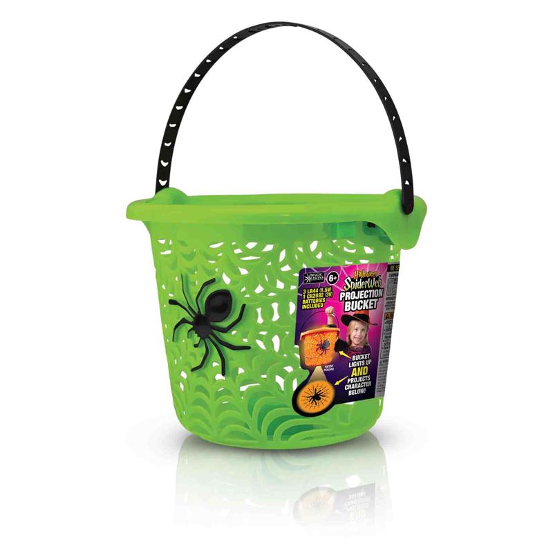 Magic Seasons Halloween Spider Web LED Projection Bucket