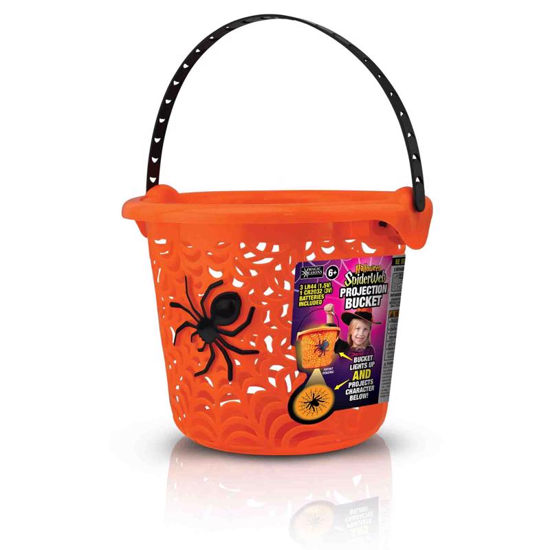 Magic Seasons Halloween Spider Web LED Projection Bucket