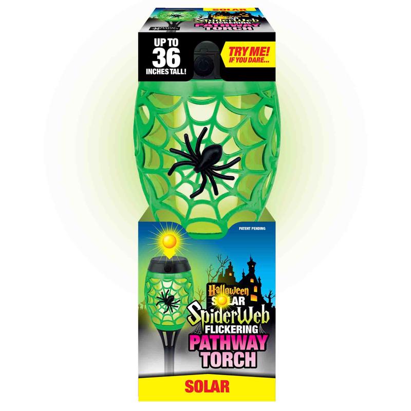 Magic Seasons Halloween Spider Web Flicker Pathway Torch