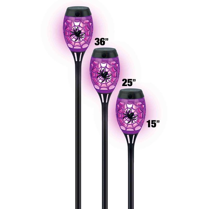 Magic Seasons Halloween Spider Web Flicker Pathway Torch