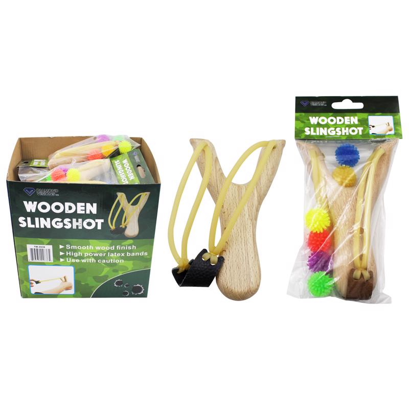 Diamond Visions Sling Shot with Silicone Balls Wood/Silicone