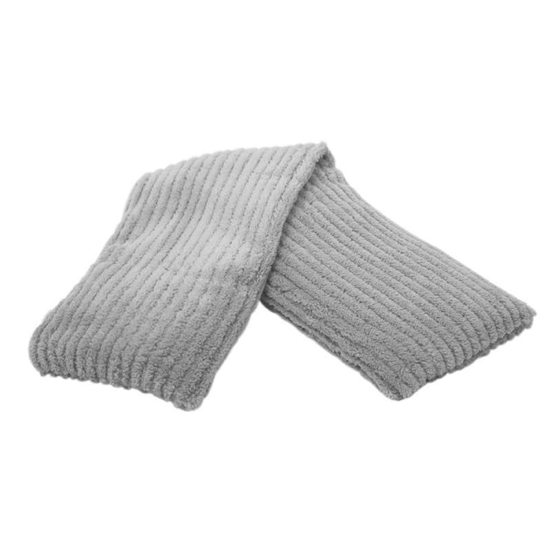 Warmies Hot-Pak Gray Ribbed Neck and Shoulder Wrap