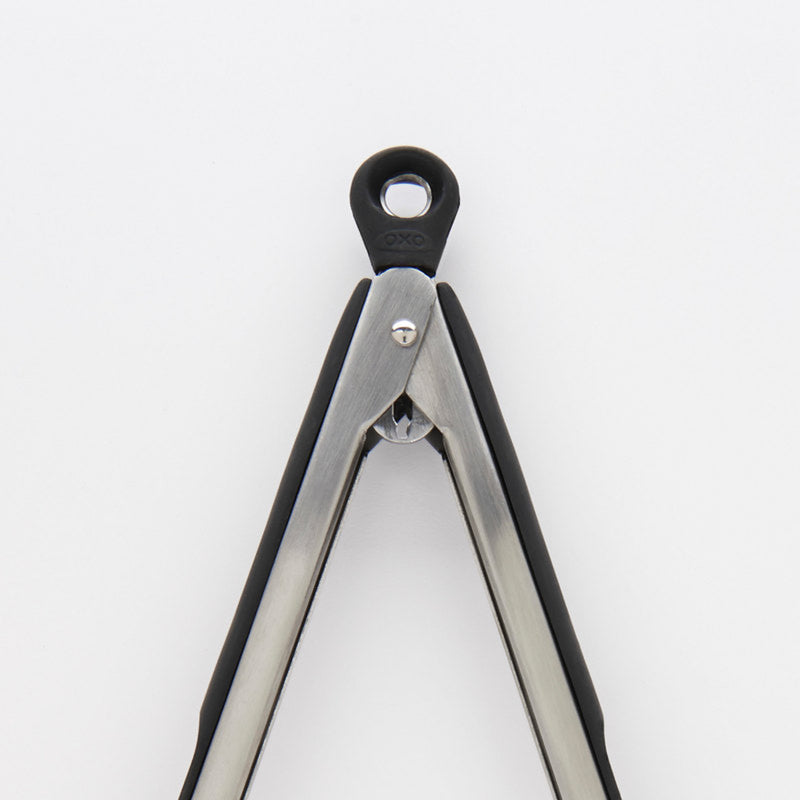 OXO Good Grips Silver/Black Stainless Steel Tongs