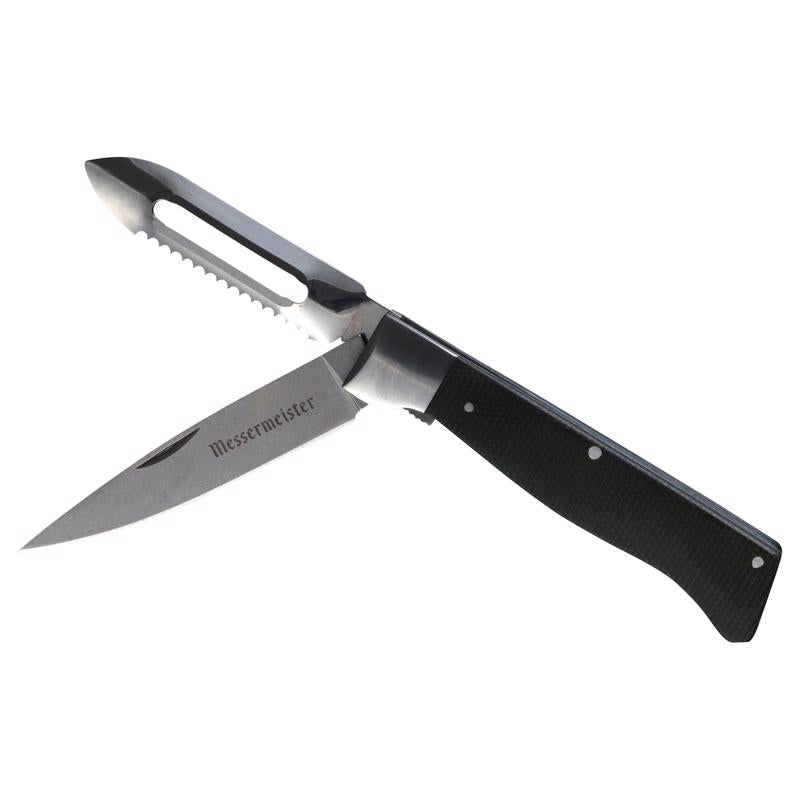 Messermeister Adventure Chef 3.5 in. L Stainless Steel Folding Knife and Peeler