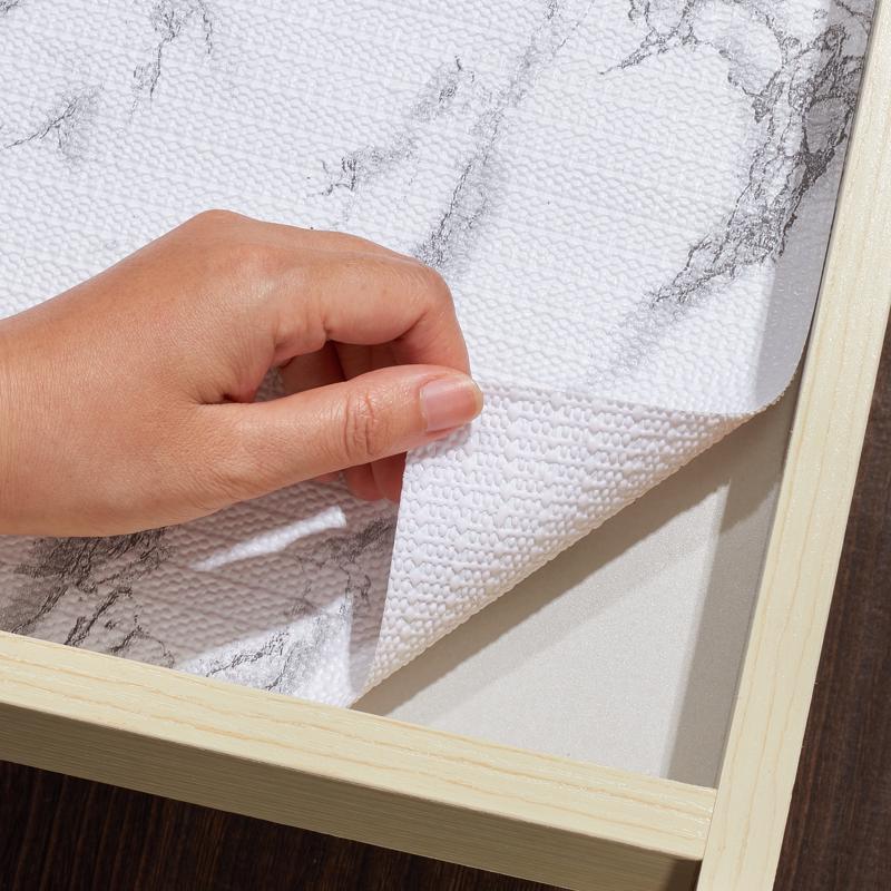 Con-Tact 4 ft. L X 18 in. W Pearl Marble Non-Adhesive Grip Liner
