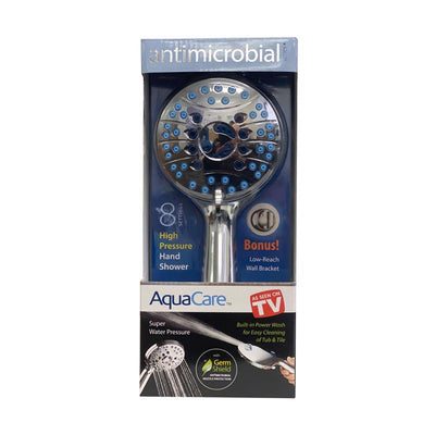 AquaCare Antimicrobial AS Seen On TV Handheld Shower Head Stainless Steel