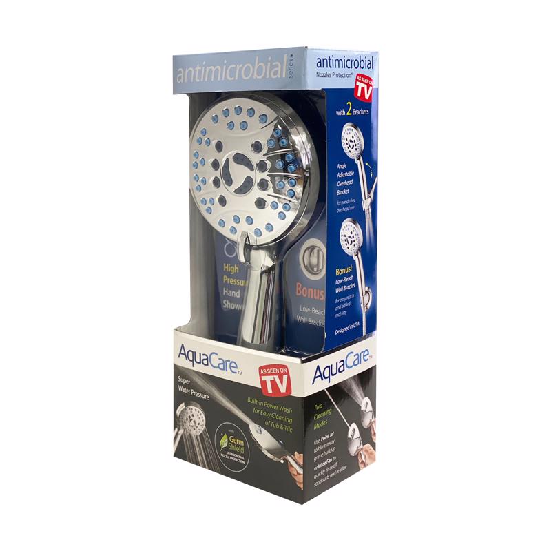 AquaCare Antimicrobial AS Seen On TV Handheld Shower Head Stainless Steel