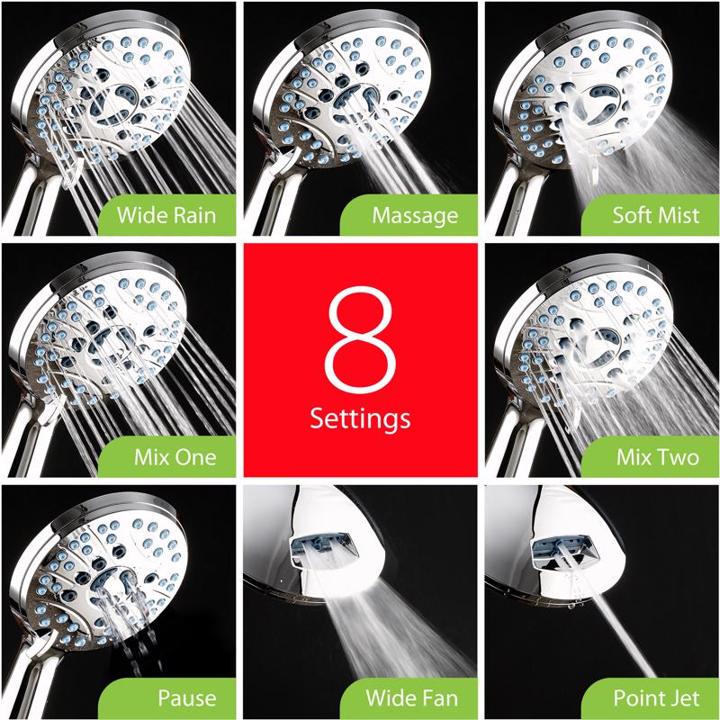 AquaCare Antimicrobial AS Seen On TV Handheld Shower Head Stainless Steel