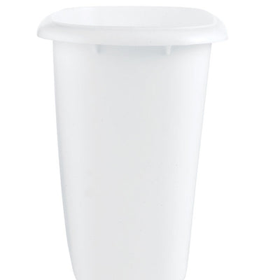 Rubbermaid 1.5 gal White Plastic Vanity Wastebasket