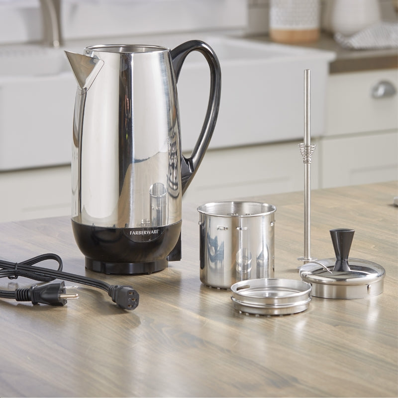 Farberware 12 cups Black/Silver Percolator