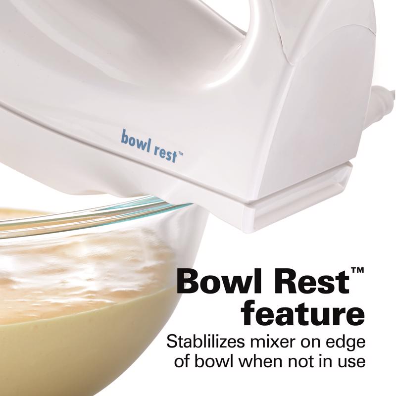 Hamilton Beach White 6 speed Hand Mixer