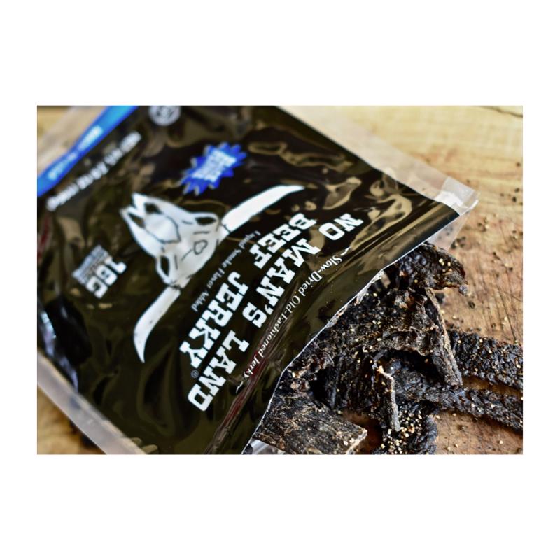 No Man's Land Black Pepper Beef Jerky 3 oz Bagged
