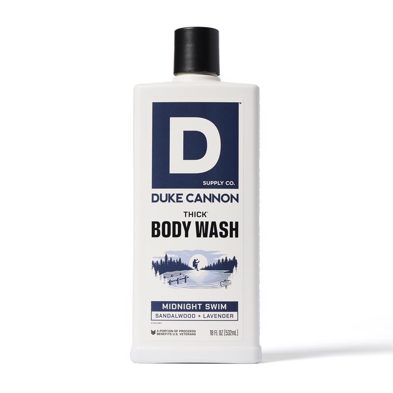 Duke Cannon Midnight Swim Sandalwood + Lavender Scent Body Wash 17.5 oz