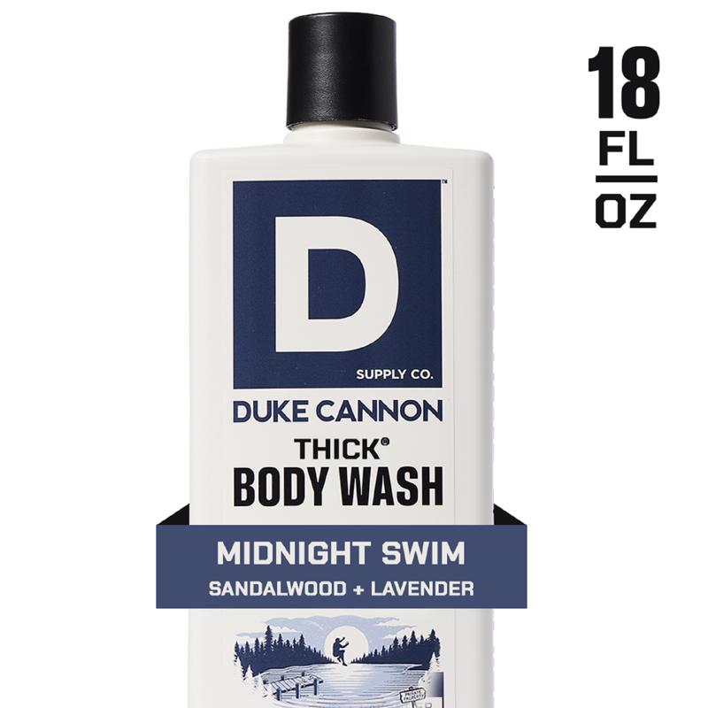 Duke Cannon Midnight Swim Sandalwood + Lavender Scent Body Wash 17.5 oz
