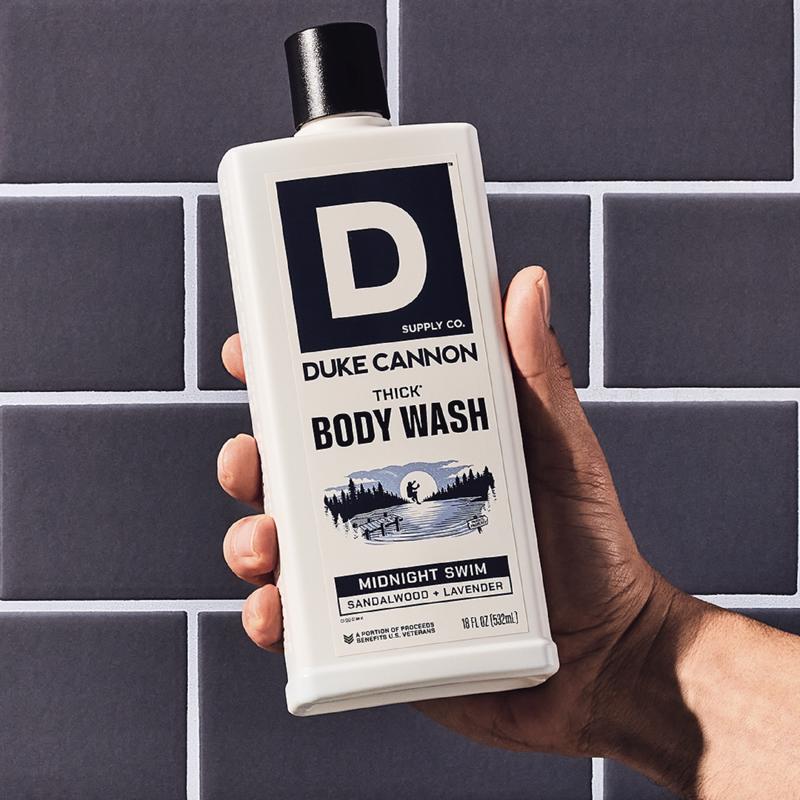 Duke Cannon Midnight Swim Sandalwood + Lavender Scent Body Wash 17.5 oz