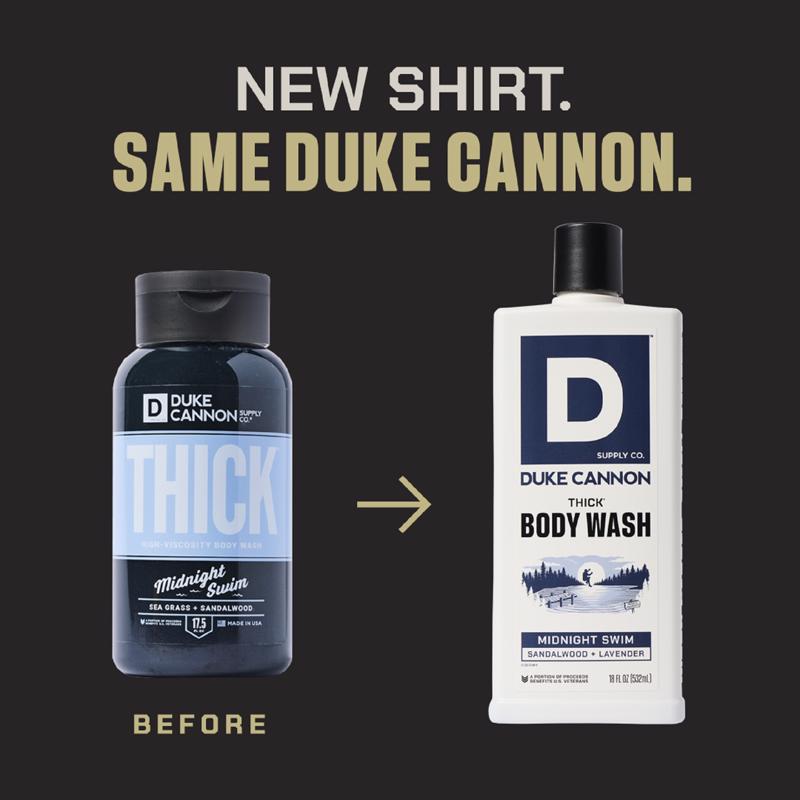 Duke Cannon Midnight Swim Sandalwood + Lavender Scent Body Wash 17.5 oz