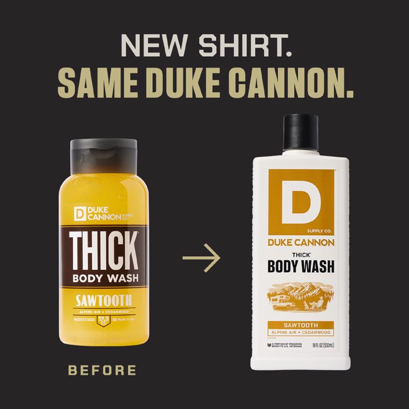 Duke Cannon Sawtooth Organic Alpine Air + Cedarwood Scent Body Wash 17.5 oz