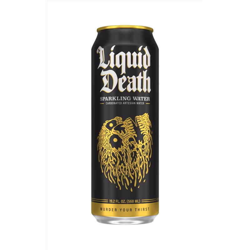 Liquid Death Sparkling Water Sparkling Natural Mineral Water 19.2 oz